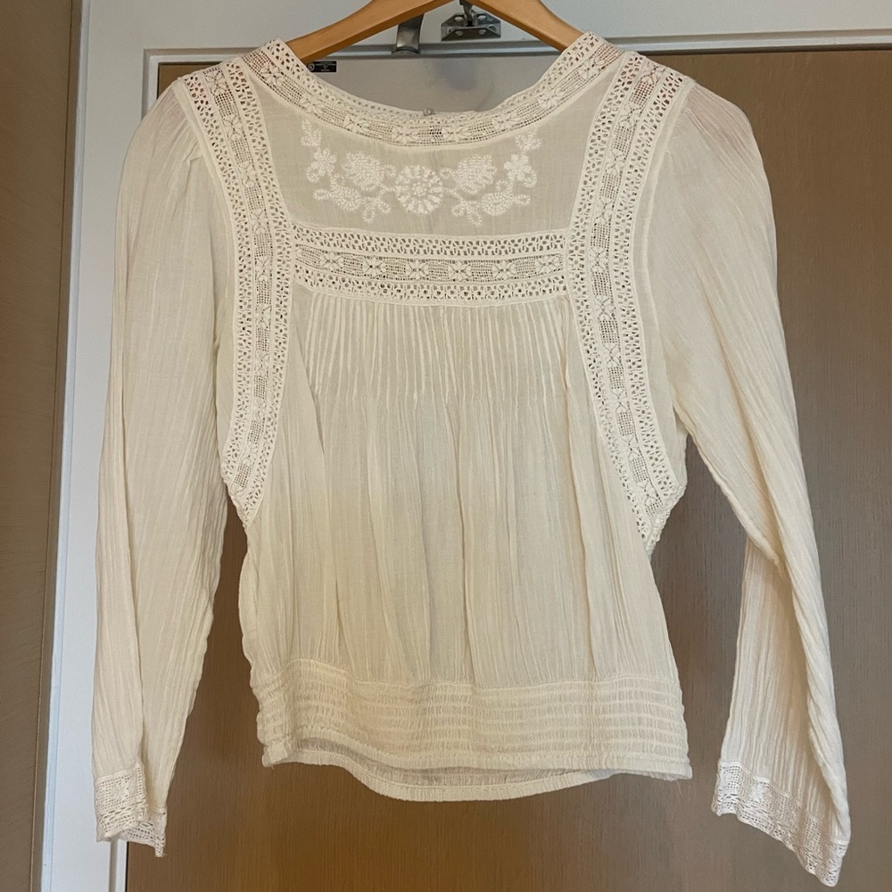 Light , 70s style blouse